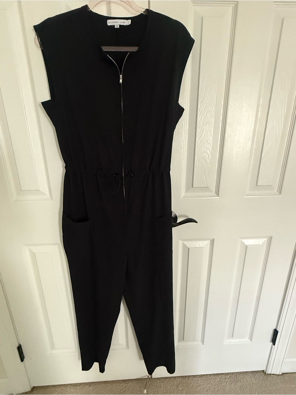 Sincerely Jules Black Sleeveless Zip-Front Jumpsuit